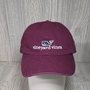Vineyard Vines Classic Burgundy Whale Logo Cap Adult Adjustable Hat